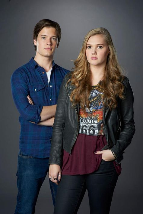 Justin Kelly as (Wes Silver) & Karis Cameron	as (Dylan Blake) Justin Kelly, Celebrity Film, Open Heart, Graphic Sweatshirt, Leather Jacket, Celebrities, Sweatshirts, Silver