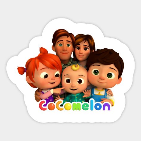 3D Animation Cocomelon - Baby Boy and His Family - Cocomelon - Sticker | TeePublic Cocomelon Theme, Melon Cake, Baby Birthday Party Theme, Watermelon Birthday Parties, 2nd Birthday Party For Boys, 2nd Birthday Party For Girl, Happy Birthday Printable, Baby Boy 1st Birthday Party, Birthday Cake Topper Printable