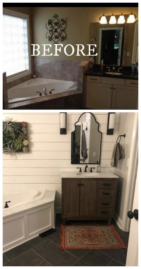 20 Bathroom Makeovers- Before and Afters - Nesting With Grace #bathroomdiyfurniture Bathroom Diy Ideas, Armoire Design, Mobile Home Makeovers, Mobile Home Makeover, Mobile Home Renovations, Manufactured Home Remodel, Nesting With Grace, Mobile Home Remodel, Bathroom Makeovers