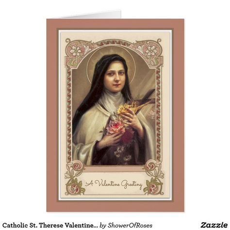 St Therese Prayer, Catholic Valentines, Religious Valentines, Gifts For Valentines Day, Images Of Jesus, St Valentines Day, Gifts For Valentines, Memorial Services, Christian Valentines