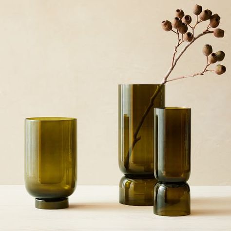 olive | West Elm Metal Vases, West Elm Kids, Glass Centerpieces, Metal Vase, Modern Vase, Tall Vases, Centerpiece Bowl, Glass Vases, Large Vase