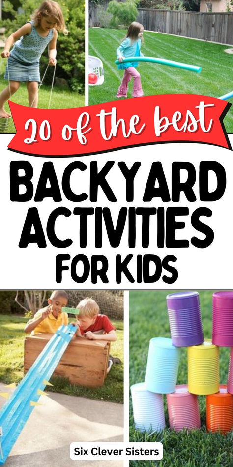 backyard activities | activities for kids | outdoor fun | kids outdoor activities | fun things to do with the kids Kids Outdoor Activities Summer, Summer Garden Activities For Kids, Kids Summer Party Activities, Summer Activities For 3-5, Boys Summer Activities, Outdoor Kids Activities Backyard Ideas, Outside Fun For Kids, Backyard Fun Preschool Theme, Easy Outdoor Kids Activities