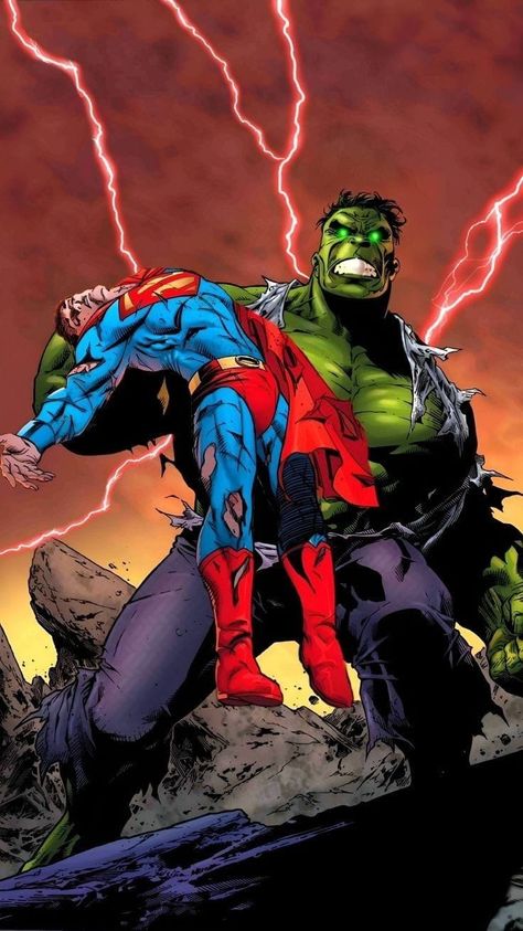 Hulk Pictures, Superman Vs Hulk, Thor Vs Superman, Thanos Vs Hulk, Hulk Comic Art, Hulk Vs Thor, Superman Hulk, Hulk Artwork, Dc Comics Vs Marvel