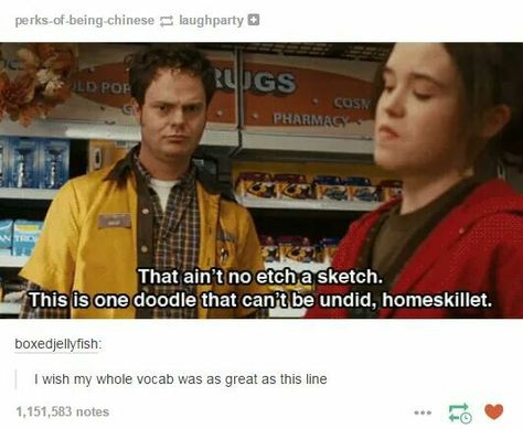 Rainn Wilson, Ellen Page, Etch A Sketch, Morgan Freeman, What’s Going On, Juno, Tumblr Funny, Tumblr Posts, Movie Quotes