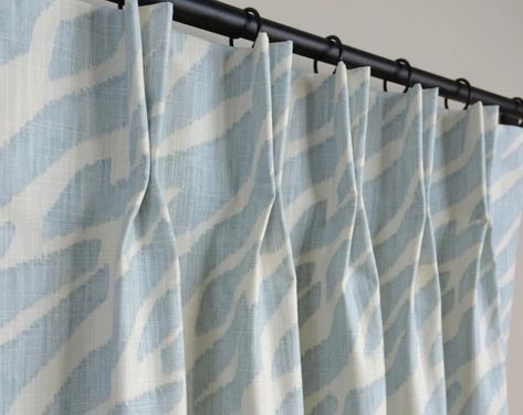 Zeldabelle - Etsy Greek Key Curtains, Light Blue Curtains, Cafe Curtain, Pleat Curtains, Pinch Pleat Curtains, Blue Curtains, Pleated Curtains, Cafe Curtains, Drapery Panels