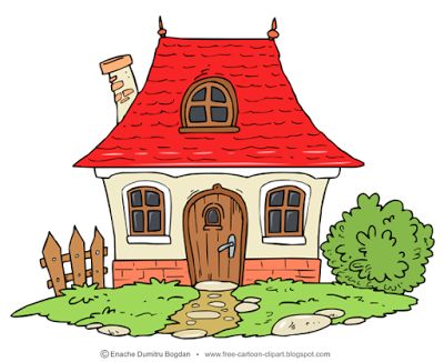 Free Cartoon Illustrations - Clipart - No Watermark Images: :: Little Cottage - Home - Cartoon Illustration Home Drawing For Kids, House Cartoon Drawing, Cartoon House Drawing, Cartoon Houses, Cottage Drawing, Cartoon Home, Home Cartoon, Cute Little Houses, House Cartoon