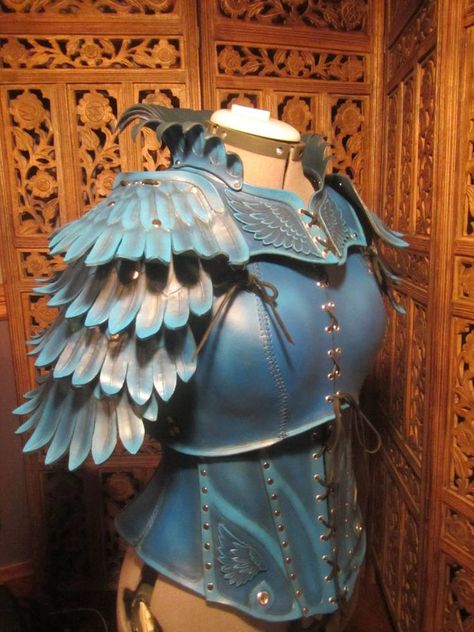 Costume Armour, Female Armor, Leather Armor, Fantasy Costumes, Fantasy Armor, Blue Jay, Fantasy Clothing, Fantasy Fashion, Character Outfits