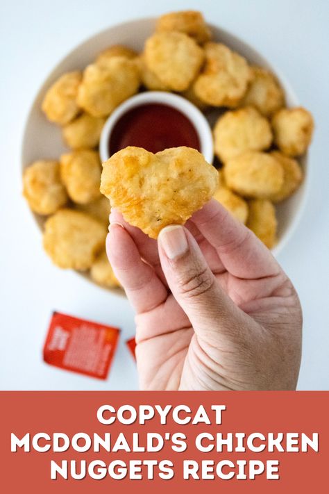 Ever wanted to make your own McDonald’s Chicken Nuggets at home? Here’s how with our easy copycat recipe! Mc Nuggets, Chicken Nuggets Recipe, Mcdonalds Chicken, Chicken Nugget Recipes, Nuggets Recipe, Frugal Family, Frying Oil, Copycat Recipe, Game Food