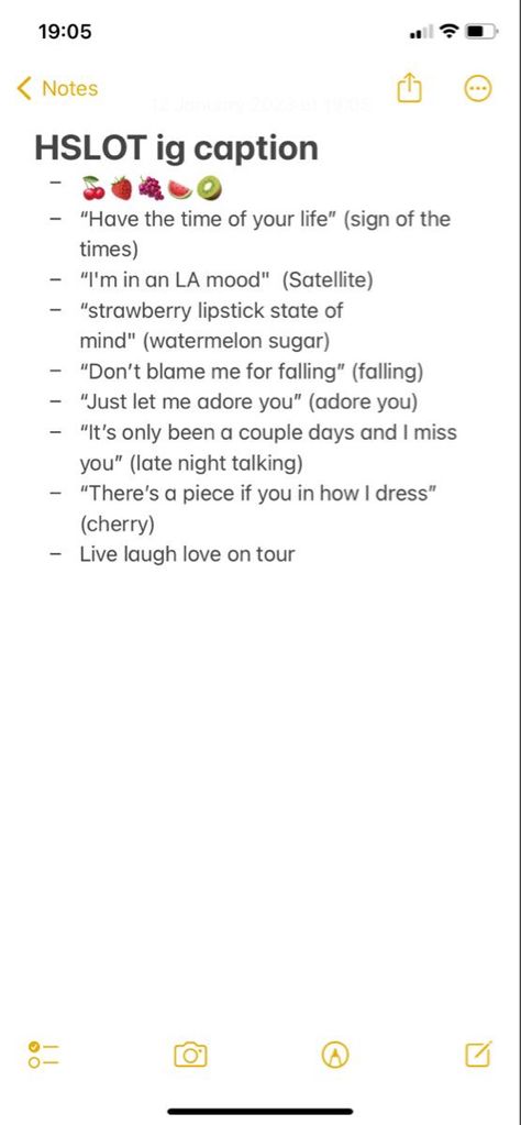 Love On Tour Instagram Captions Concert Insta Story, Harry Styles Bio, Love On Tour Outfits Ideas, Harry Styles Love On Tour Outfits, Concert Quotes, Summer Instagram Captions, Harry Styles Concert Outfit, Hslot Outfit Ideas, Song Captions