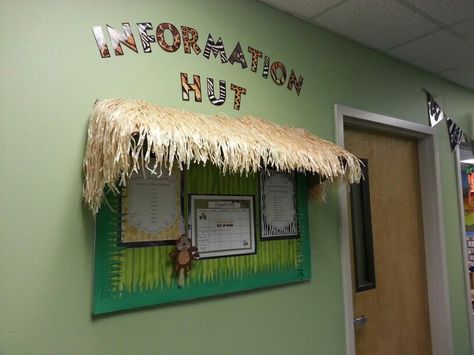 Jungle Theme Infant Classroom, Jumanji Classroom Theme, Safari Daycare Room, Safari Classroom Theme, Safari Bulletin Boards, Jungle Bulletin Boards, Jungle Theme Classroom Decorations, Rainforest Classroom, Safari Theme Classroom