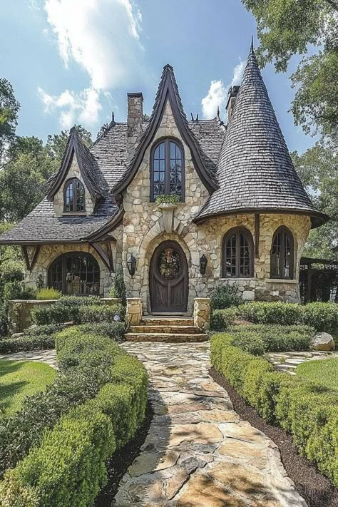 Whimsical Architecture, European Houses, Fairytale Houses, Cottage Houses, Storybook House, Magical House, Storybook Homes, Fairytale House, Designing A Home