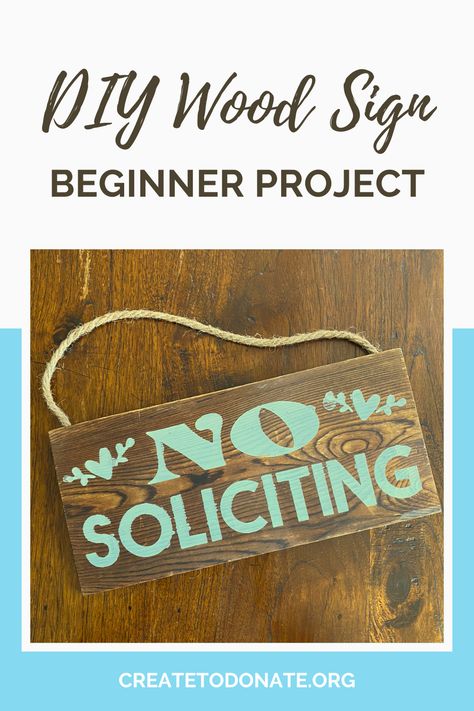 Make this easy DIY "No Soliciting" sign in less than 30 minutes with only a handful of easy-to-find materials available at local craft stores. This wood sign Mastectomy Pillow, No Soliciting Sign, No Soliciting Signs, No Soliciting, Stencil Vinyl, Diy Wood Signs, Local Crafts, Paper Tape, Transfer Paper