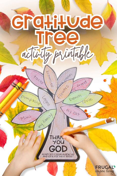 Celebrate the spirit of gratitude with our delightful Gratitude Tree Craft printable template. Designed for young hearts and creative minds, this simple yet meaningful activity invites kids to cut and craft their very own Thankful Tree for Thanksgiving. As each branch blooms with leaves of gratitude, watch the joy unfold and create a cherished keepsake that captures the warmth of the season. Download, cut, and let the thankful crafting begin! #FrugalCouponLiving Fall Thankful Crafts, Preschool Thankful Tree, Thanksgiving Craft Keepsakes, Thankful Childrens Church Lessons, Native American Thanksgiving Crafts, Thanksgiving Craft For 5th Grade, Thankful Crafts For Preschoolers, Thankful Crafts For Kids Sunday School, Thanksgiving Decor Classroom