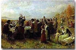 William Bradford and the First Thanksgiving [ushistory.org] Pilgrim Fathers, William Bradford, Pilgrims And Indians, Plymouth Colony, The First Thanksgiving, Thanksgiving History, Thanksgiving Stories, Fhe Lessons, Thanksgiving Prayer