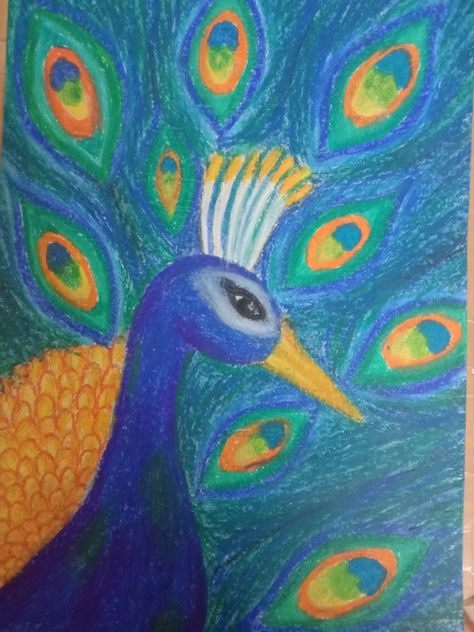 peacock drawing and painting with oil pastel Peacock Drawing, Oil Pastel Drawings Easy, Kids Painting, Oil Pastel Drawings, Pastel Drawing, Drawing And Painting, Painting For Kids, Oil Pastel, Easy Drawings