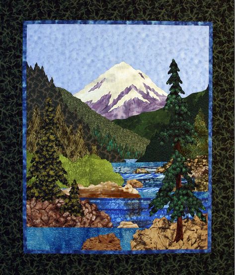 Quilts Gallery - Helene Knott Postcard Quilts, Quilt Landscape, Nature Sketches, Pictorial Quilts, Quilt Panels, Moon Quilt, Watercolor Quilt, Landscape Art Quilts, Mountain Quilts