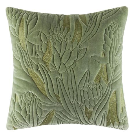 Add a designer accent to your lounge or bedroom setting with the Ariana cushion. It features lush Australiana constructed from a plush quilted velvet in an earthy fern tone. For added dimension and depth, embroidered cut outs are as eye-catching as they are textural.   All homewares will be dispatched from our Noosa warehouse within 3 business days from receipt of payment. After dispatch, shipping time can vary depending on location with most capital cities 5 business days from warehouse dispat Quilted Velvet, Mirror Design Wall, Cushion Inserts, Quilt Cover Sets, Velvet Material, Eclectic Style, Mirror Designs, Velvet Cushions, Cotton Velvet