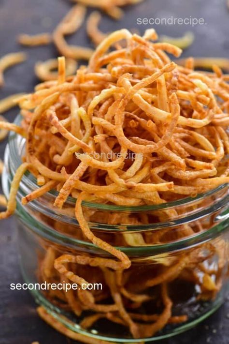 Curly Fries Air Fryer, Crispy Potato Sticks, Fries Air Fryer, Recipes Airfryer, Air Fryer Fries, Spiral Potato, Air Fry Potatoes, Cut Recipe, Potato Sticks