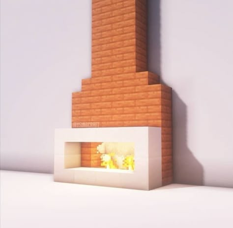 Minecraft Fireplace Ideas, Casas Mine, Fireplace Minecraft, Minecraft Fireplace, Sandstone Fireplace, Minecraft Interior, Minecraft Interior Design, Fireplace Designs, All Minecraft