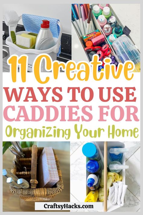 Discover clever ways to use caddies to organize your home! From kitchen supplies to bathroom essentials, these versatile organization hacks help keep everything in its place. Simplify your space with storage solutions that are cheap and easy. Home Refresh Ideas, Nail Organization, Visual Clutter, Caddy Storage, Kitchen Caddy, Easy Home Improvement, Creative Organization, Stationery Essentials, Organizing Home