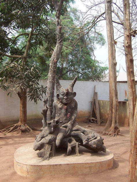 African Traditional Religions, Black Magick, Esoteric Art, Cross Roads, Man And Dog, Garden Of Eden, Game Art, Sculpture Art, Garden Sculpture