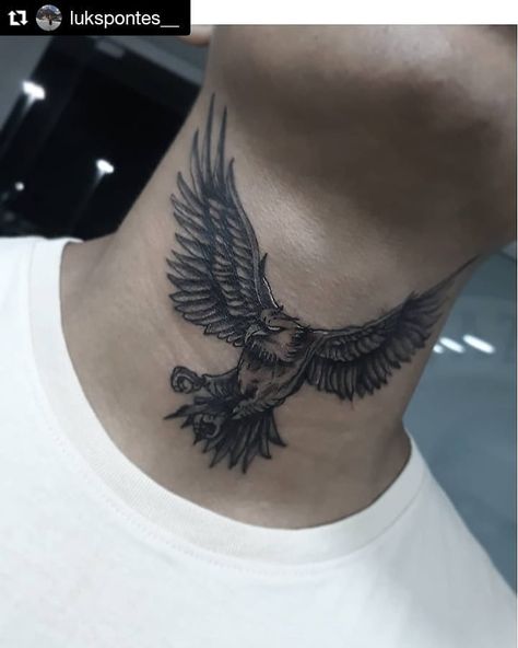 Eagle Tattoo On Neck, Celtic Cross Tattoo For Men, Daniel Tattoo, Gangster Tattoo, Underarm Tattoo, Celtic Cross Tattoos, Cross Tattoo For Men, Eagle Tattoos, Neck Tattoos