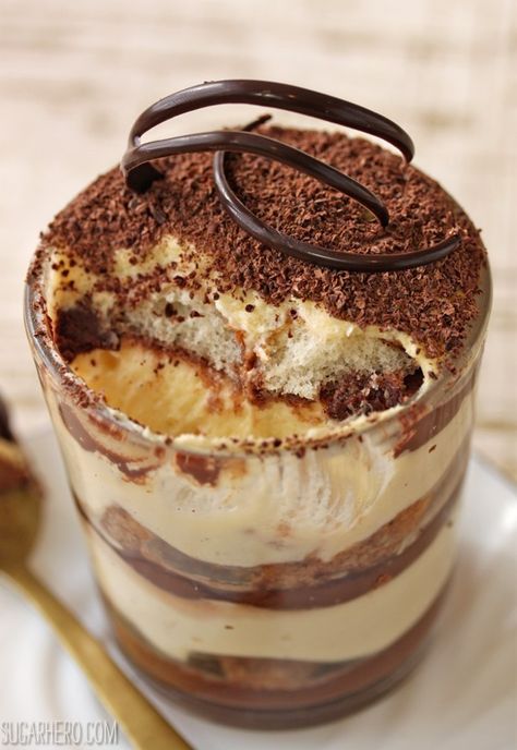 Chocolate Tiramisu | SugarHero.com Chocolate Tiramisu, Tiramisu Recipe, Classic Desserts, Desserts Recipes, Mini Desserts, Trifle, Decadent Desserts, Chocolate Desserts, Coffee Recipes