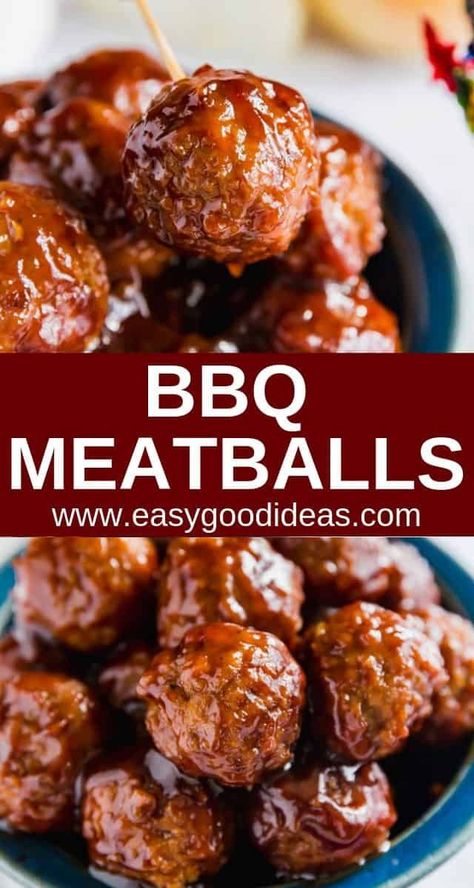 BBQ Meatballs are the easiest ever, portable game day snack! Just a few simple ingredients, and bare minimum work on you're part and you've got yourself a sweet and savory slow cooker meatball recipe that your friends will love! via @easygoodideas Easy Bbq Meatballs, Bbq Meatball Recipe, Meatball Recipes Crockpot, Bbq Meatballs, Meatball Recipes Easy, Slow Cooker Meatballs, Easy Bbq, Meatball Recipe, Low Carb Diets