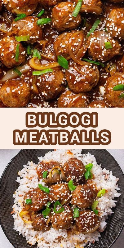 Beef Bulgogi Meatballs, Bulgogi Meatballs, Korean Beef Bulgogi, Korean Bulgogi, Korean Bbq Beef, Bulgogi Recipe, Meatball Recipes Easy, Bulgogi Beef, Meatball Recipe