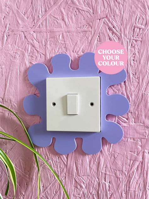 2023 Aesthetic, Switch Socket, Uni Room, Makeover Bedroom, Pastel House, Flat Ideas, Interior Room, House Accessories, Acrylic Light