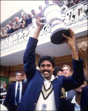 What were YOU doing when Kapil Dev lifted the Prudential Cup in 1983? Tell us right here!Everyone remembers THAT World Cup! The magical moment when India's cricketing heroes became legends as they trounced the mighty West Indians in the 1983 World Cup finals. Kapil Dev, England Cricket Team, India Vs Pakistan, World Cup Trophy, Cricket In India, World Cup Teams, India Cricket Team, World Cricket, Cricket Wallpapers