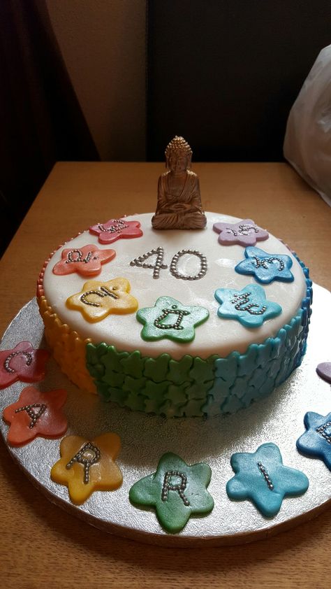 Chakra cake by me! Chakra Cake Ideas, Chakra Cake, Spiritual Cake, Queen Birthday Party, Ombre Cake, Cupcake Icing, Queen Birthday, Colorful Cakes, Bday Ideas