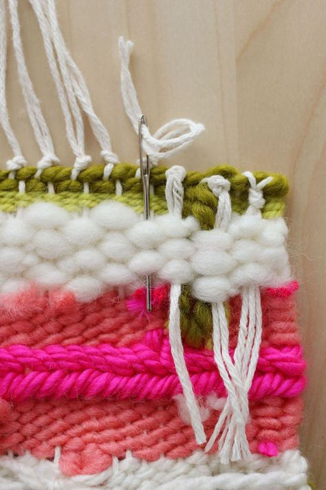 Tuck In Your Ends Weaving Basics, Beginner Weaving, Easy Weaving, Tassel Tutorial, Weaving Instructions, Lap Loom, Loom Rug, Weaving Machine, Lucet