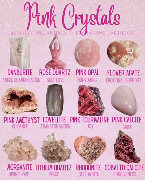 Dark Pink Crystals, Pink Chalcedony Meaning, Pink Aventurine Crystal Meaning, Pink Halite Crystal Meaning, Pink Topaz Meaning, Crystals Names And Meanings, Pink Aventurine Meaning, Pink Crystals Meaning, Pink Amethyst Meaning