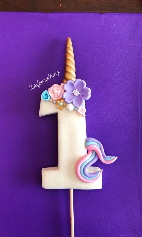 Fondant Numbers Topper, Number 1 Cake Topper, Fondant Unicorn Cake Toppers, Fondant Numbers, Number 1 Cake, Fondant Cake Tutorial, 1 Cake Topper, Fondant Figures Tutorial, Number Cake Toppers