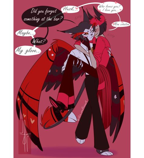 Husk X Alastor, Husker X Alastor, Alastor And Husk, Bottom Alastor, Hazbin Hotel Husk, H Hotel, Chinese Art Girl, Alastor Hazbin Hotel, Monster Hotel