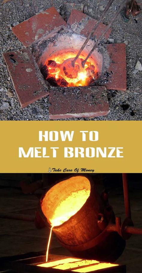 Foundry pouring bronze Bronze Casting Demonstration How Bronze is melted to liquid form and poured Scrap. Copper Casting, Wax Sculpture, Bronze Casting, Melting Point, Lost Wax, Metal Casting, Diy Projects To Try, Blacksmithing, Side Hustle