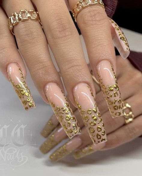 Be You, Gold Nail, Unique Acrylic Nails, Long Square Acrylic Nails, Minimalist Nails, Dream Nails, Fire Nails, Bling Nails, Funky Nails