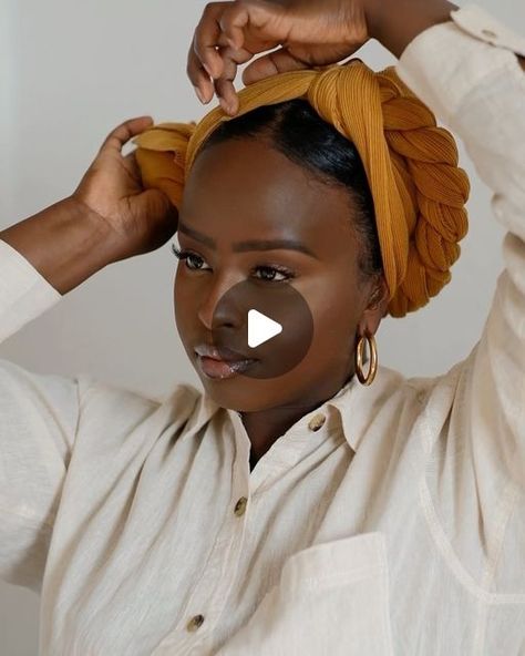 Silk Scarf Hairstyles Black Women, Scarf Wrapped Around Head, Headscarf Styles With Braids, How To Wrap A Headscarf, How To Wear A Scarf On Your Head, Headwrap Styles With Braids, How To Tie Head Scarf Styles, Head Wrap Outfit, Scarf Head Wrap Tutorial