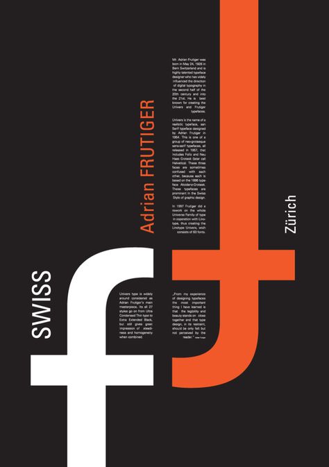 □ ADRIAN FRUTIGER Adrian Frutiger, Typeface Poster, Poster Architecture, Graphic Design Typography Poster, Graphic Design Posters Layout, Poster Graphic Design, Graphisches Design, 타이포그래피 포스터 디자인, Poster Fonts