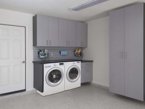 Utility Room In Garage Ideas, Garage Conversion Ideas Utility, Garage Utility Area, Utility Space In Garage, Garage To Utility Conversion, Move Laundry Room To Garage, Small Laundry In Garage, Utility In Garage, Utility Room In Garage