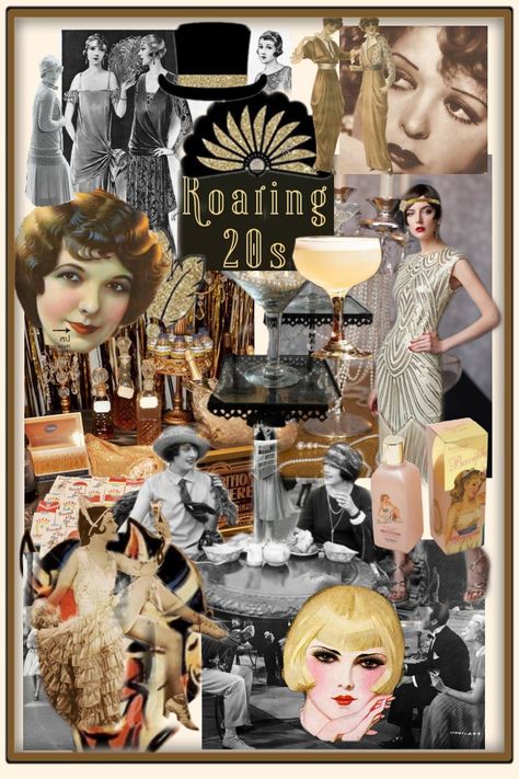 The Roaring Twenties Aesthetic, 1920s Fashion Moodboard, 20s Wallpaper Vintage Wallpapers, Myrtle Wilson Aesthetic, 1920 Wallpaper Vintage, Anni 20 Aesthetic, Coco Chanel 1920, 1920s Aesthetic Wallpaper, Roaring 20s Wallpaper