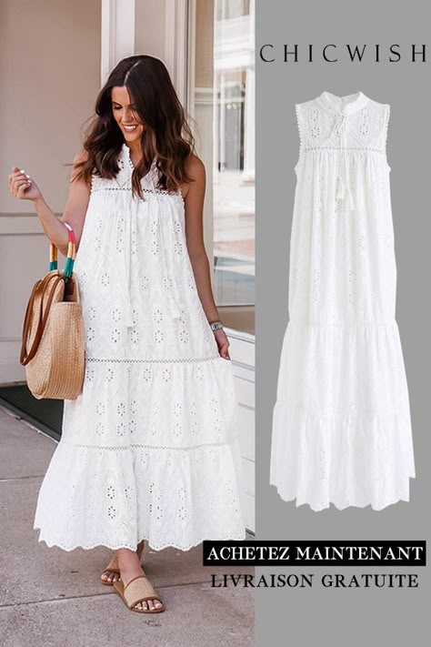 Eyelet Maxi Dress, Chique Outfits, African Fashion Dresses, African Dress, Simple Dresses, Look Fashion, Dress Patterns, Boho Dress, Unique Fashion