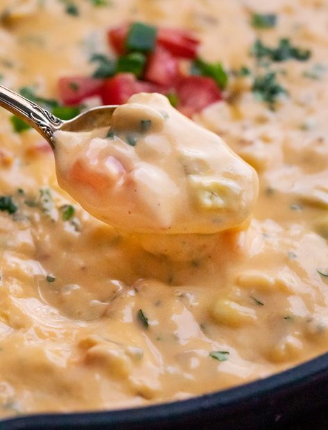 Smooth and silky queso dip, made using NO velveeta!  Packed with flavor, yet so easy to make, and party ready in just 20 minutes! #queso #dip #cheese #mexican #appetizer #party #cincodemayo #easyrecipe How To Make Queso With Shredded Cheese, Chili’s Queso Recipe, Chorizo Queso Dip Velveeta, Chili’s Queso Dip Recipe, Mexican White Cheese Dip/sauce, Cheese Dip Crock Pot, Queso Blanco Dip, Cheese Dip Mexican, White Cheese Dip