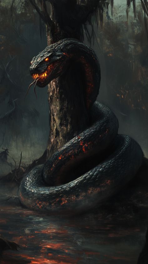 Celtic Monsters, Constrictor Snake, Snake Monster, World Serpent, Snake Dragon, Giant Snake, Snake Wallpaper, World Building, Cute Snake