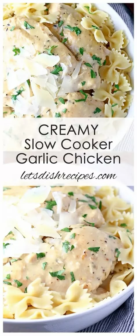 Slow Cooker Garlic Chicken, Chicken Slow Cooker, Super Recipes, Garlic Chicken Recipe, Chicken Dishes Easy, Garlic Chicken Recipes, Crockpot Dishes, Crock Pot Slow Cooker, Creamy Garlic