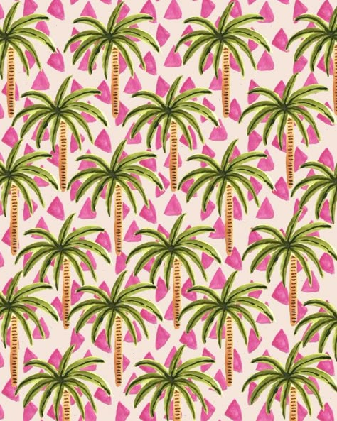 Palm Tree Pattern, Tree Pattern, Print Inspiration, Tropical Pattern, Pattern Illustration, Textile Patterns, Cool Patterns, Tropical Print, Background Patterns