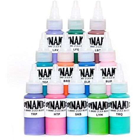 Dynamic Color tattoo ink set of all 1 oz colors Made in USA Set 1 * Details can be found by clicking on the image. (This is an affiliate link) #TattooSupplies Color Ink Tattoos, Tattooing Tips, Tattoos On Dark Skin, Dynamic Tattoo Ink, Tattooing Machines, Tattoo Artist Tips, Tattoo Oil, Tattoo Healing, Tattoo Ink Sets