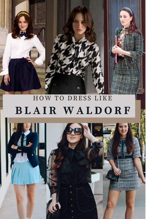 All Blair Waldorf Outfits, Blair Waldorf College Outfit, Blair Waldorf 2023, Casual Blair Waldorf Outfits, Summer Blair Waldorf Outfit, Blair Waldorf University, Blair Waldorf Work Outfits, Dress Like Blair Waldorf, Blair Waldorf Capsule Wardrobe