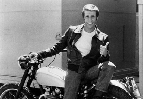 Arthur Herbert Fonzarelli (better known as "Fonzie" or "The Fonz") is a fictional character played by Henry Winkler in the American sitcom Happy Days (1974–1984). He was originally a secondary character, but was soon positioned as a lead character when he began surpassing the other characters in popularity. Happy Days Tv Show, Fonzie Happy Days, The Fonz, Laverne & Shirley, Hoodie Allen, Old Tv Shows, Tv Characters, Tv On The Radio, Happy Days